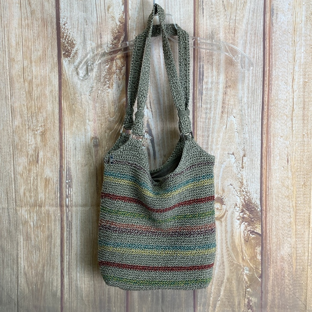 💵The SAK Belle Striped Crochet Hobo Bag - Picture 5 of 10